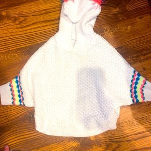 Cat & Jack Unicorn Pullover Poncho type sweater size 12-18 mo